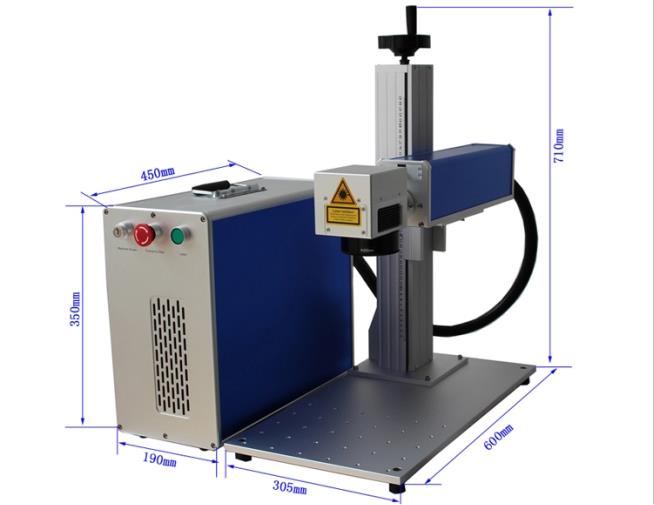 30w bölünmüş lazer markalama makinesi metal endüstrisi için yüksek kalite ile metal oyma makinesi